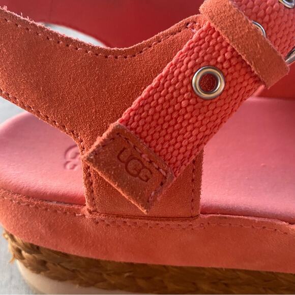 UGG Women's Coral platform espadrille Sandals size 10 Aubrey ankle strap boho - Picture 6 of 10